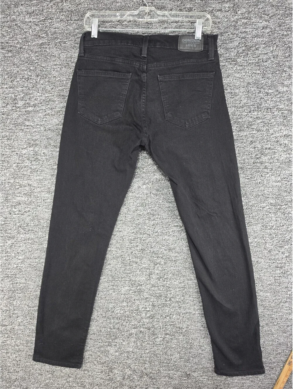 Denizen from Levi's Men's Slim Fit Black Dark Wash Denim Jeans Stretch 5-Pocket
